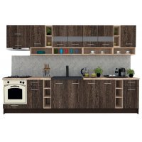 Bucatarie COSSY NEW 340 Wenge / Decor 7648